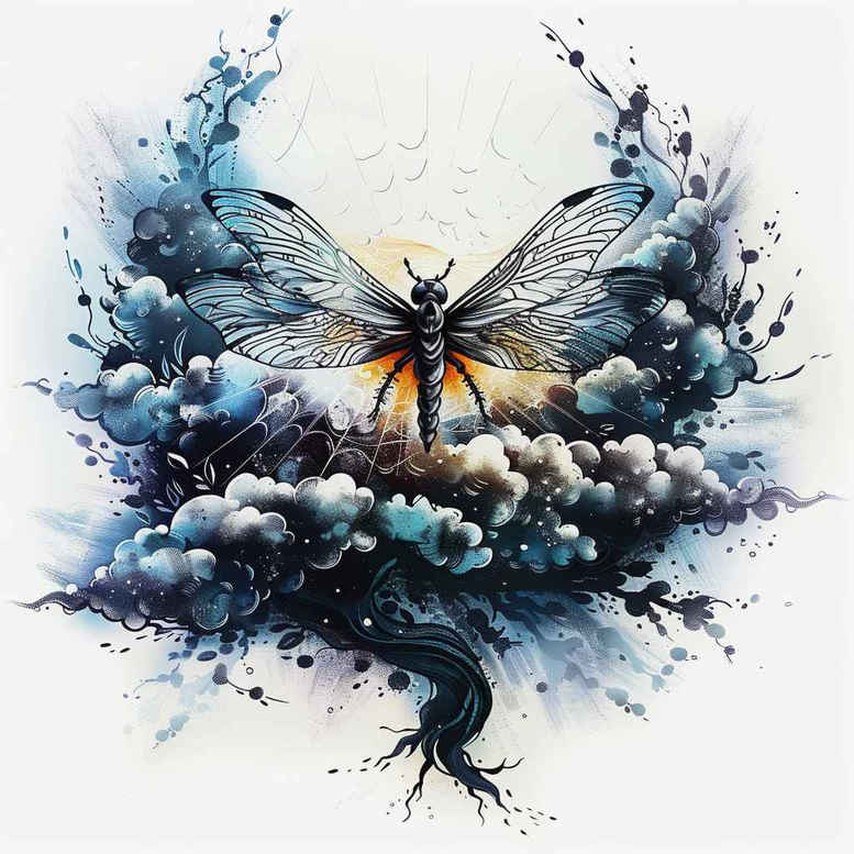 Motyle ćmy ważki - Free tattoo design ideas ai genereted - inkby.ai