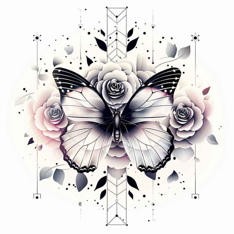Motyle ćmy ważki - Free tattoo design ideas ai genereted - inkby.ai