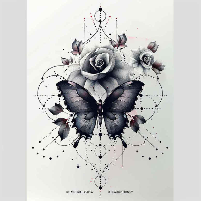 Motyle ćmy ważki - Free tattoo design ideas ai genereted - inkby.ai