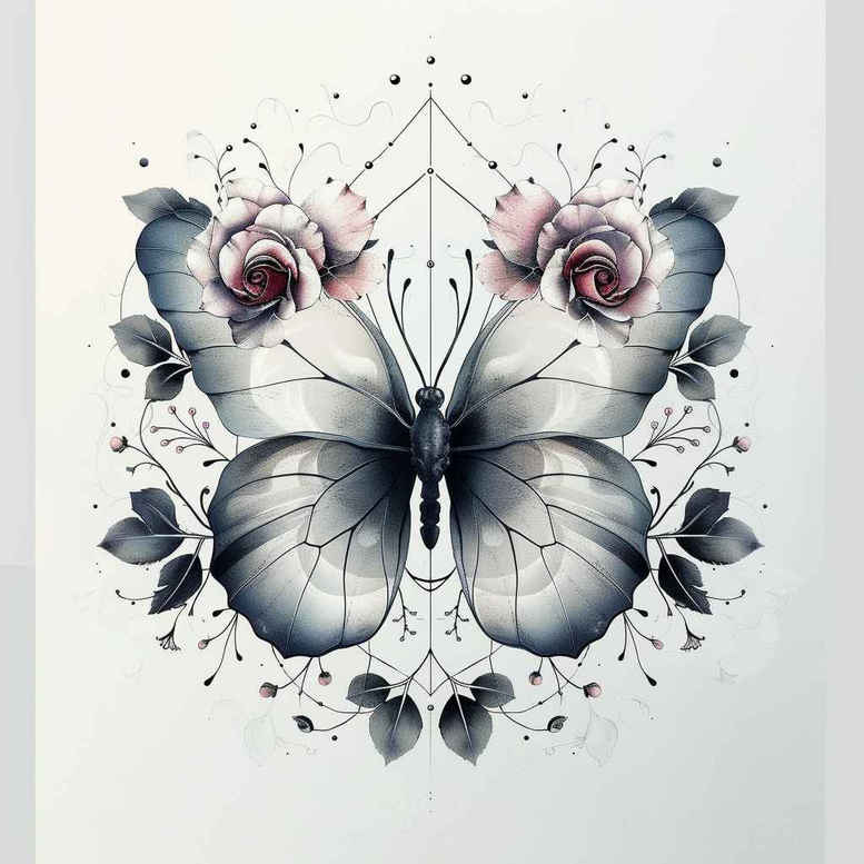Motyle ćmy ważki - Free tattoo design ideas ai genereted - inkby.ai