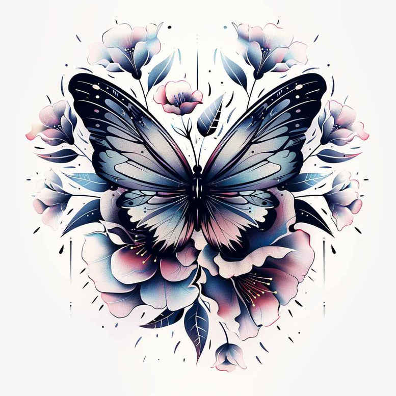 Motyle ćmy ważki - Free tattoo design ideas ai genereted - inkby.ai