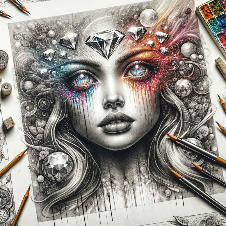 Surrealistyczne postacie - Free tattoo design ideas ai genereted - inkby.ai