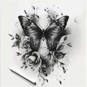 Motyle ćmy ważki - Free tattoo design ideas ai genereted - inkby.ai