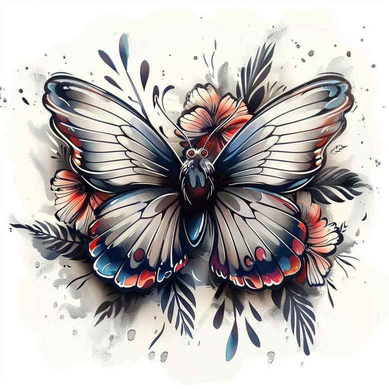 Motyle ćmy ważki - Free tattoo design ideas ai genereted - inkby.ai