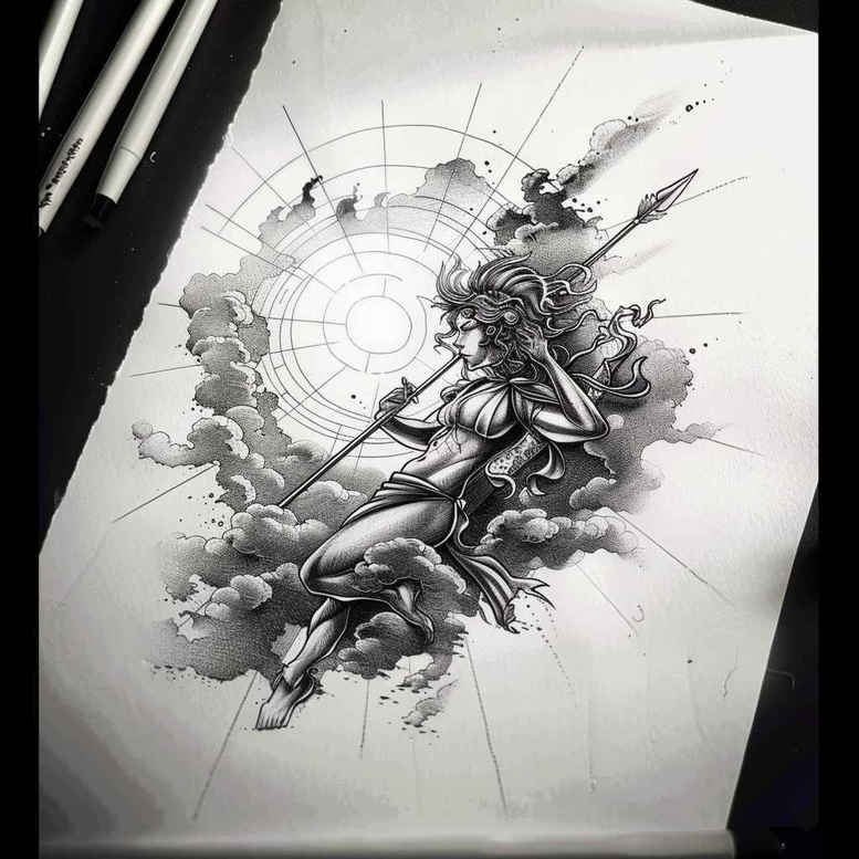 Postacie. - Free tattoo design ideas ai genereted - inkby.ai