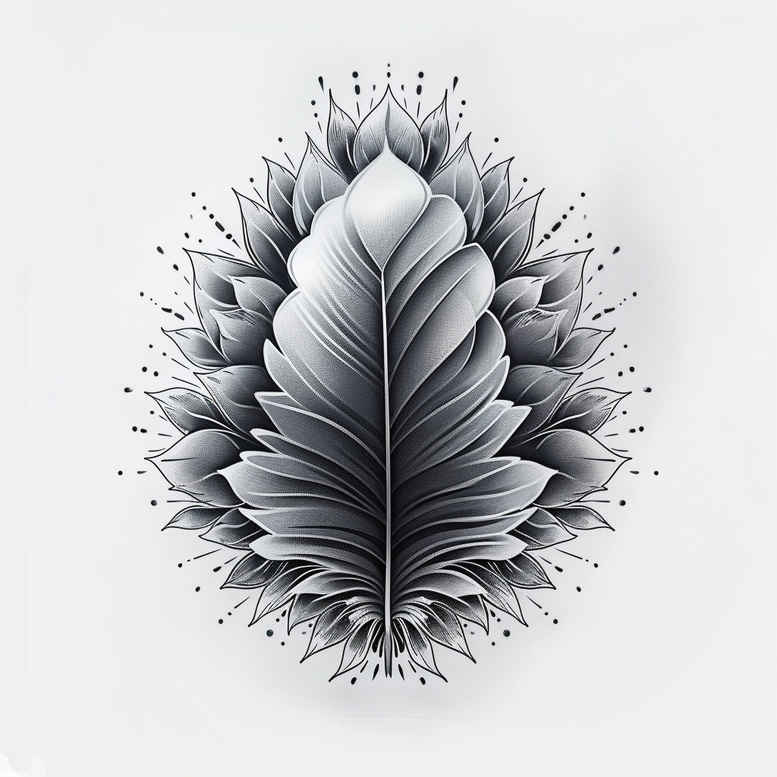 Piórka - Free tattoo design ideas ai genereted - inkby.ai