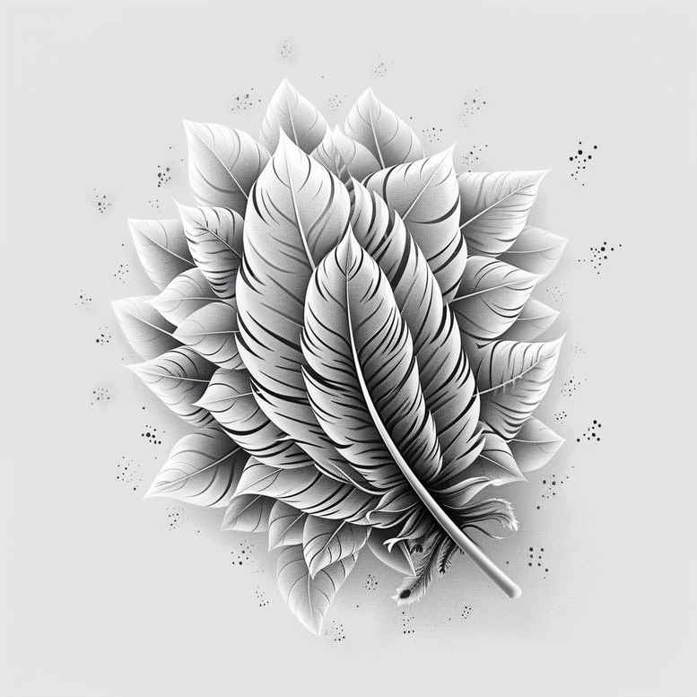 Piórka - Free tattoo design ideas ai genereted - inkby.ai