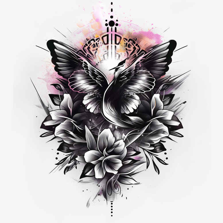 Motyle ćmy ważki - Free tattoo design ideas ai genereted - inkby.ai