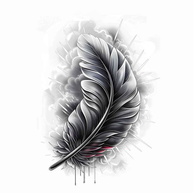 Piórka - Free tattoo design ideas ai genereted - inkby.ai