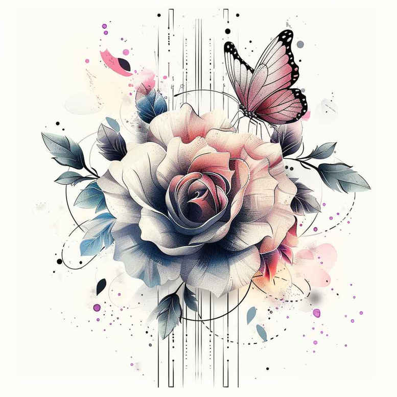 Motyle ćmy ważki - Free tattoo design ideas ai genereted - inkby.ai
