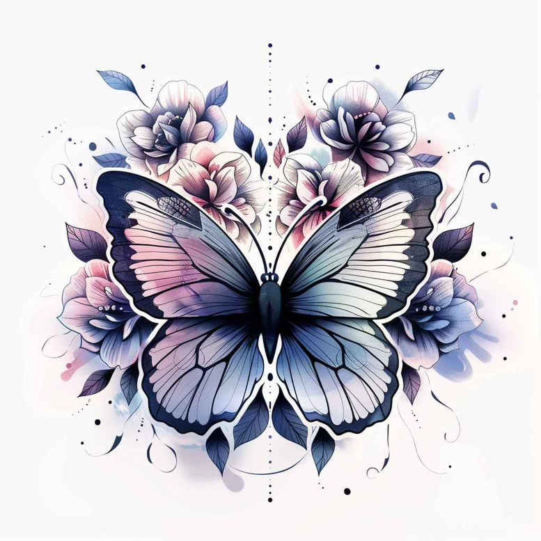 Motyle ćmy ważki - Free tattoo design ideas ai genereted - inkby.ai
