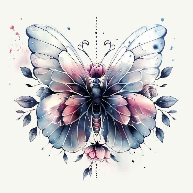 Motyle ćmy ważki - Free tattoo design ideas ai genereted - inkby.ai