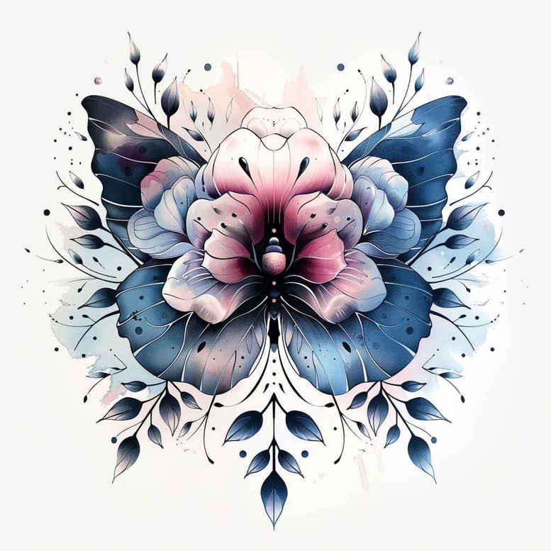 Motyle ćmy ważki - Free tattoo design ideas ai genereted - inkby.ai