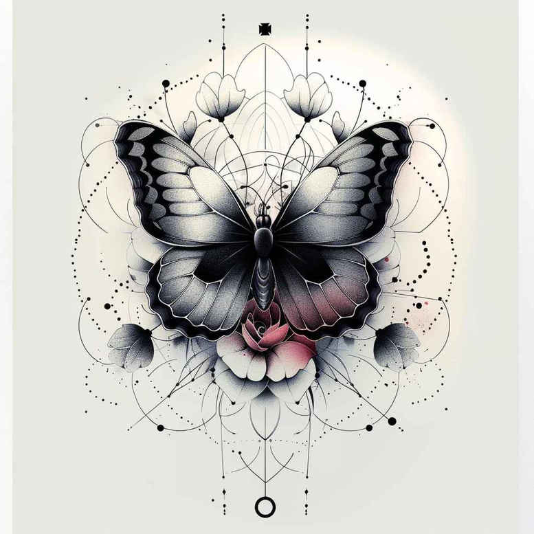 Motyle ćmy ważki - Free tattoo design ideas ai genereted - inkby.ai