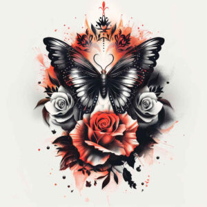 Motyle ćmy ważki - Free tattoo design ideas ai genereted - inkby.ai