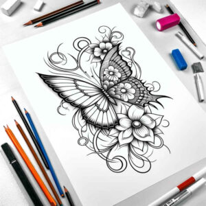 Motyle ćmy ważki - Free tattoo design ideas ai genereted - inkby.ai