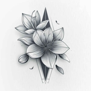 Delikatne kwiaty - Free tattoo design ideas ai genereted - inkby.ai