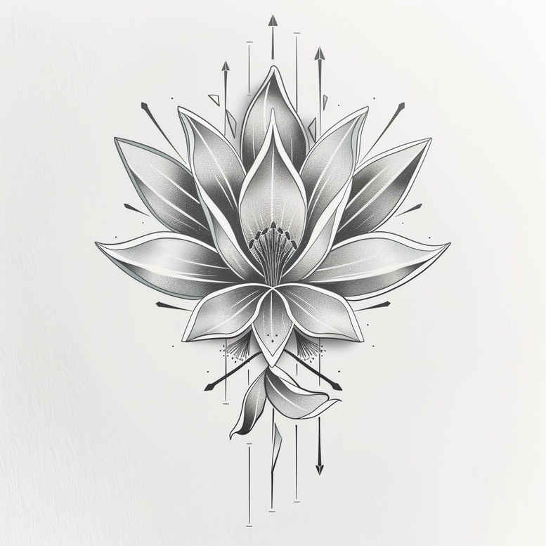 Delikatne kwiaty - Free tattoo design ideas ai genereted - inkby.ai