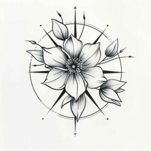 Delikatne kwiaty - Free tattoo design ideas ai genereted - inkby.ai