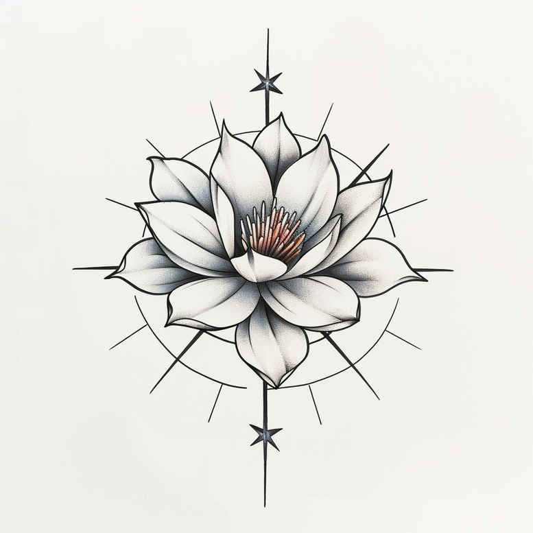 Delikatne kwiaty - Free tattoo design ideas ai genereted - inkby.ai