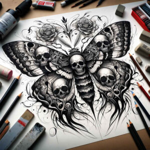 Motyle ćmy ważki - Free tattoo design ideas ai genereted - inkby.ai