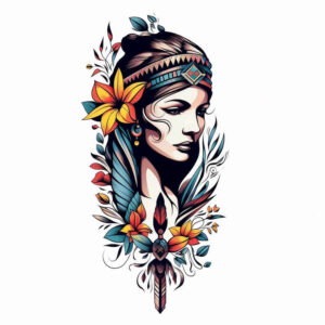 Postacie. - Free tattoo design ideas ai genereted - inkby.ai