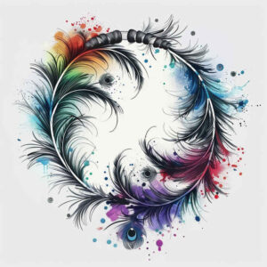 Piórka - Free tattoo design ideas ai genereted - inkby.ai
