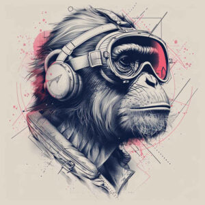 Małpy - Free tattoo design ideas ai genereted - inkby.ai