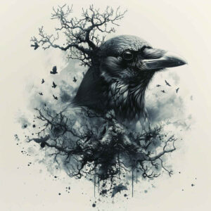Kruki i wrony - Free tattoo design ideas ai genereted - inkby.ai