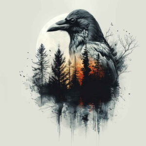 Kruki i wrony - Free tattoo design ideas ai genereted - inkby.ai