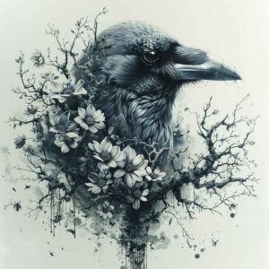 Kruki i wrony - Free tattoo design ideas ai genereted - inkby.ai