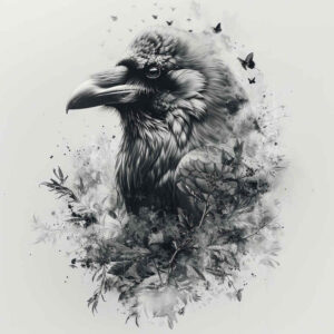 Kruki i wrony - Free tattoo design ideas ai genereted - inkby.ai