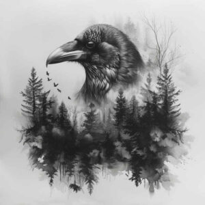 Kruki i wrony - Free tattoo design ideas ai genereted - inkby.ai