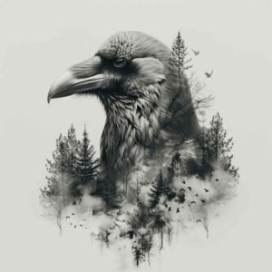 Kruki i wrony - Free tattoo design ideas ai genereted - inkby.ai