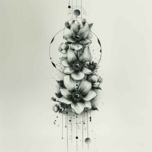 Delikatne kwiaty - Free tattoo design ideas ai genereted - inkby.ai