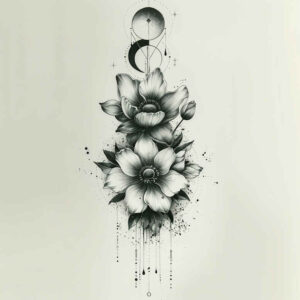 Delikatne kwiaty - Free tattoo design ideas ai genereted - inkby.ai