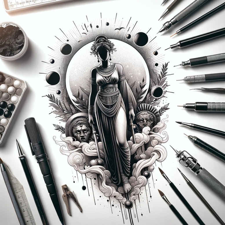 Postacie. - Free tattoo design ideas ai genereted - inkby.ai