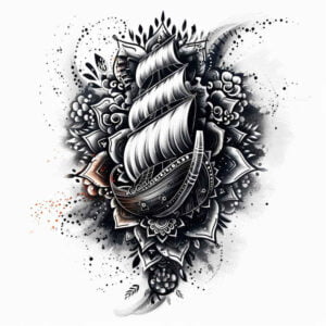 Statki wikingów - Free tattoo design ideas ai genereted - inkby.ai