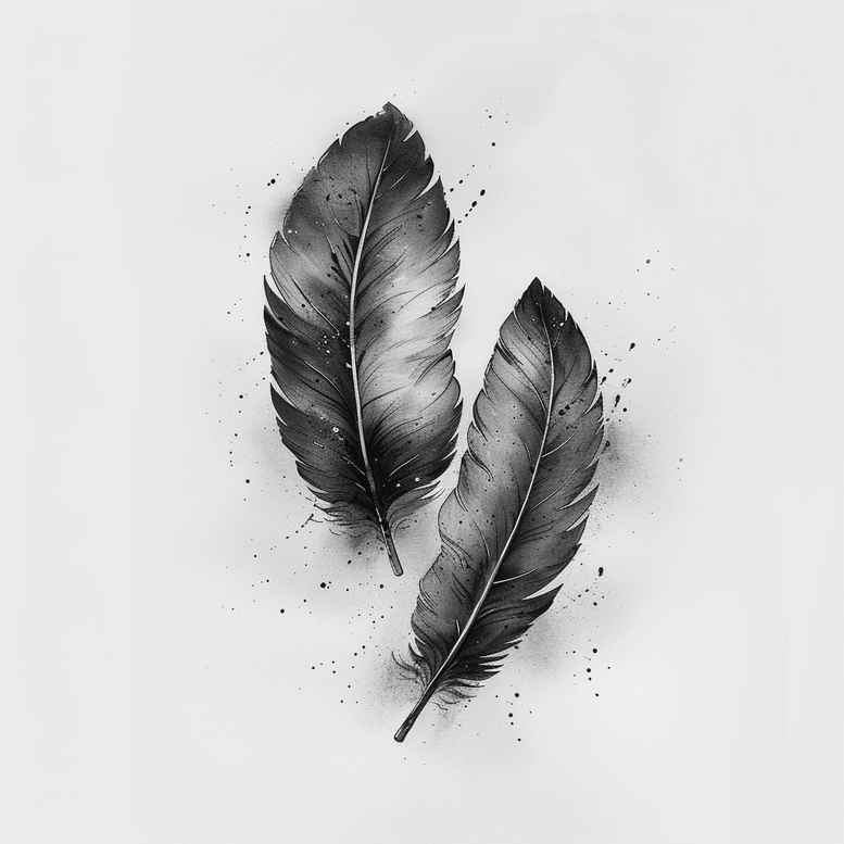 Piórka - Free tattoo design ideas ai genereted - inkby.ai