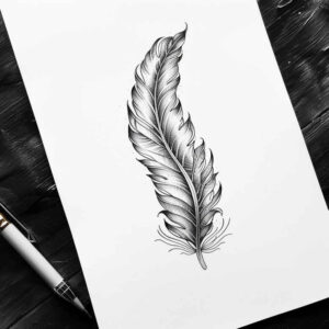 Piórka - Free tattoo design ideas ai genereted - inkby.ai