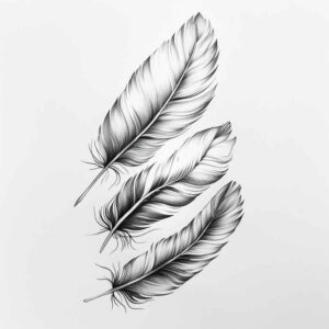 Piórka - Free tattoo design ideas ai genereted - inkby.ai