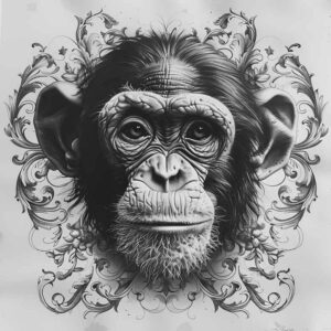 Małpy - Free tattoo design ideas ai genereted - inkby.ai