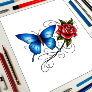 Motyle ćmy ważki - Free tattoo design ideas ai genereted - inkby.ai