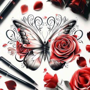 Motyle ćmy ważki - Free tattoo design ideas ai genereted - inkby.ai