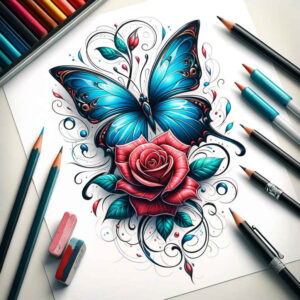 Motyle ćmy ważki - Free tattoo design ideas ai genereted - inkby.ai