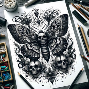 Motyle ćmy ważki - Free tattoo design ideas ai genereted - inkby.ai