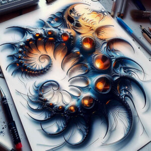 Biomechanika - Free tattoo design ideas ai genereted - inkby.ai