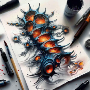 Biomechanika - Free tattoo design ideas ai genereted - inkby.ai