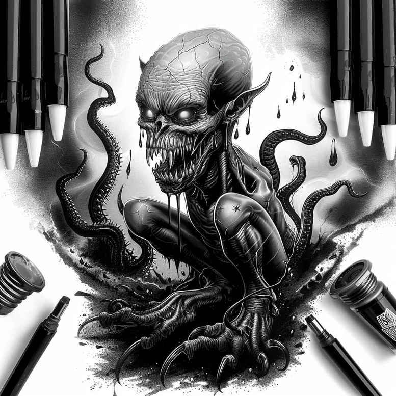 Inne mroczne - Free tattoo design ideas ai genereted - inkby.ai