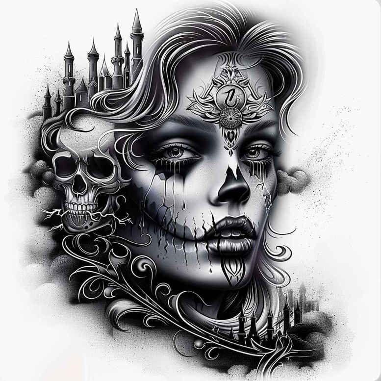 Inne mroczne - Free tattoo design ideas ai genereted - inkby.ai
